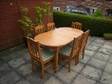 Antique Pine Dining room Table & 6 Chairs. Antique Oval....